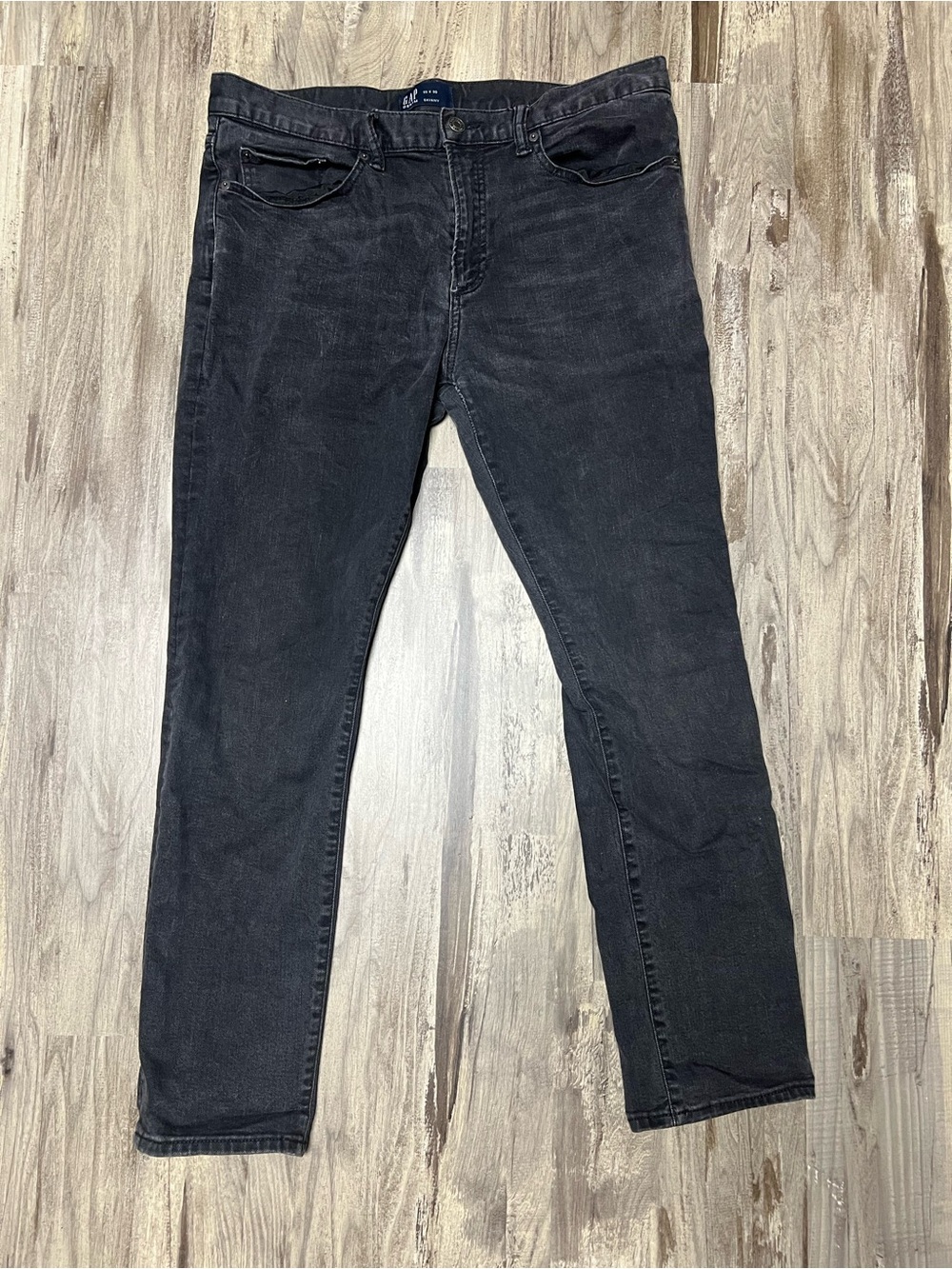 Gap Men's Skinny Jeans 33x30 Faded Black Stretch Denim